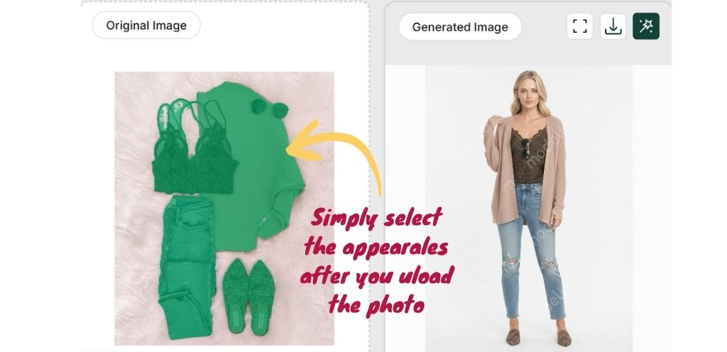 Modelia: AI-Generated Fashion Model Shoots Type Ads